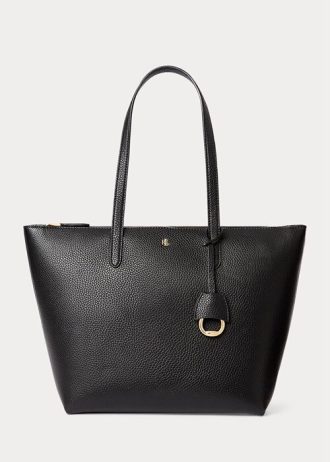 Schwarze kleine Tragetaschen aus Kunstleder von Ralph Lauren für Damen