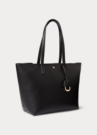 Schwarze kleine Tragetaschen aus Kunstleder von Ralph Lauren für Damen
