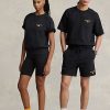 Schwarze Kurzarm-Sweatshirts von Ralph Lauren Polo Sport für Damen Schwarze Kurzarm-Sweatshirts von Ralph Lauren Polo Sport für Damen