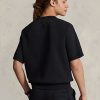 Schwarze Kurzarm-Sweatshirts von Ralph Lauren Polo Sport für Damen Schwarze Kurzarm-Sweatshirts von Ralph Lauren Polo Sport für Damen