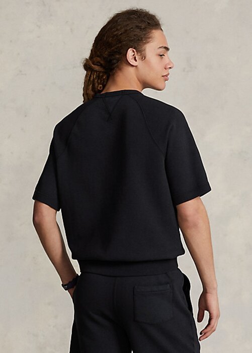 Schwarze Kurzarm-Sweatshirts von Ralph Lauren Polo Sport für Damen Schwarze Kurzarm-Sweatshirts von Ralph Lauren Polo Sport für Damen