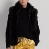 Schwarze Lammfellweste von Ralph Lauren für Damen Schwarze Lammfellweste von Ralph Lauren für Damen