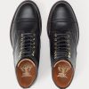Schwarze Lederstiefel von Ralph Lauren für Herren Schwarze Lederstiefel von Ralph Lauren für Herren