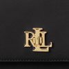 Schwarze mittelgroße Schultertaschen aus Leder von Ralph Lauren für Damen Schwarze mittelgroße Schultertaschen aus Leder von Ralph Lauren für Damen