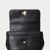Schwarze mittelgroße Schultertaschen aus Nappaleder für Damen von Ralph Lauren Schwarze mittelgroße Schultertaschen aus Nappaleder für Damen von Ralph Lauren