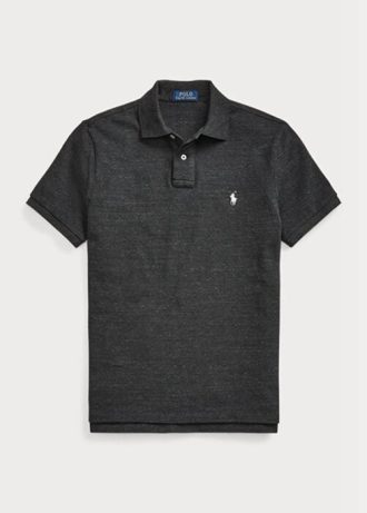 Schwarze Poloshirts aus Mesh im Slim Fit von Ralph Lauren für Herren