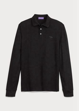 Schwarze Poloshirts aus Piqué im Slim Fit von Ralph Lauren für Herren