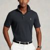 Schwarze Poloshirts aus weicher Baumwolle mit klassischer Passform von Ralph Lauren für Herren Schwarze Poloshirts aus weicher Baumwolle mit klassischer Passform von Ralph Lauren für Herren