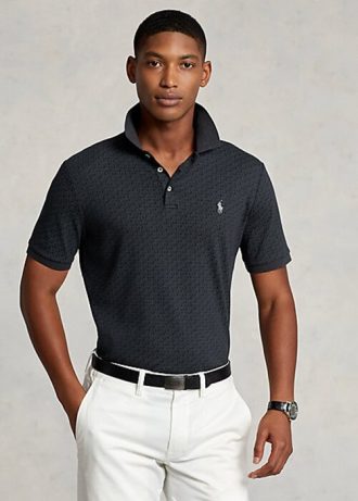Schwarze Poloshirts aus weicher Baumwolle mit klassischer Passform von Ralph Lauren für Herren Schwarze Poloshirts aus weicher Baumwolle mit klassischer Passform von Ralph Lauren für Herren