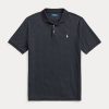 Schwarze Poloshirts aus weicher Baumwolle mit klassischer Passform von Ralph Lauren für Herren Schwarze Poloshirts aus weicher Baumwolle mit klassischer Passform von Ralph Lauren für Herren