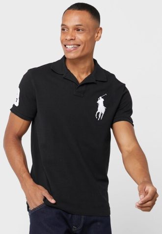 Schwarze Poloshirts mit Ralph Lauren-Logo für Herren