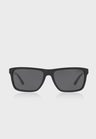 Schwarze quadratische Sonnenbrille Ralph Lauren 0PH4153 für Herren