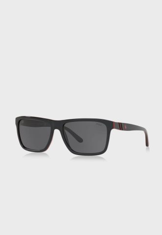 Schwarze quadratische Sonnenbrille Ralph Lauren 0PH4153 für Herren