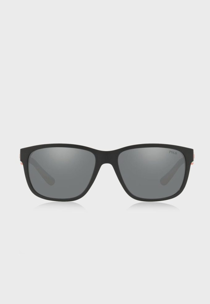 Schwarze quadratische Sonnenbrille Ralph Lauren 57326G für Herren Schwarze quadratische Sonnenbrille Ralph Lauren 57326G für Herren
