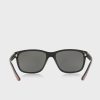 Schwarze quadratische Sonnenbrille Ralph Lauren 57326G für Herren Schwarze quadratische Sonnenbrille Ralph Lauren 57326G für Herren