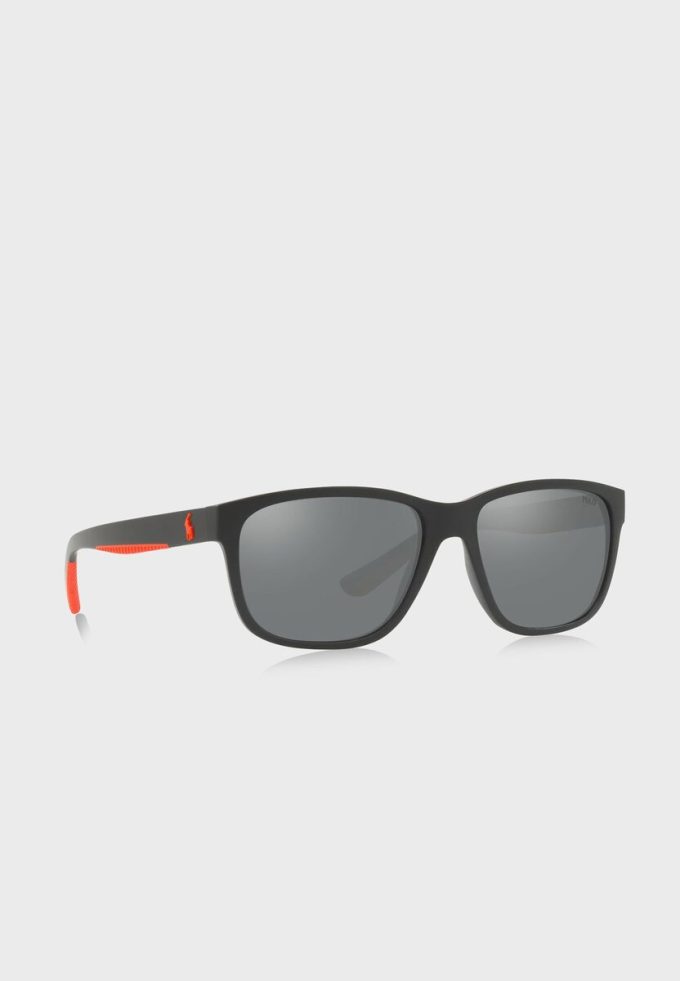Schwarze quadratische Sonnenbrille Ralph Lauren 57326G für Herren Schwarze quadratische Sonnenbrille Ralph Lauren 57326G für Herren