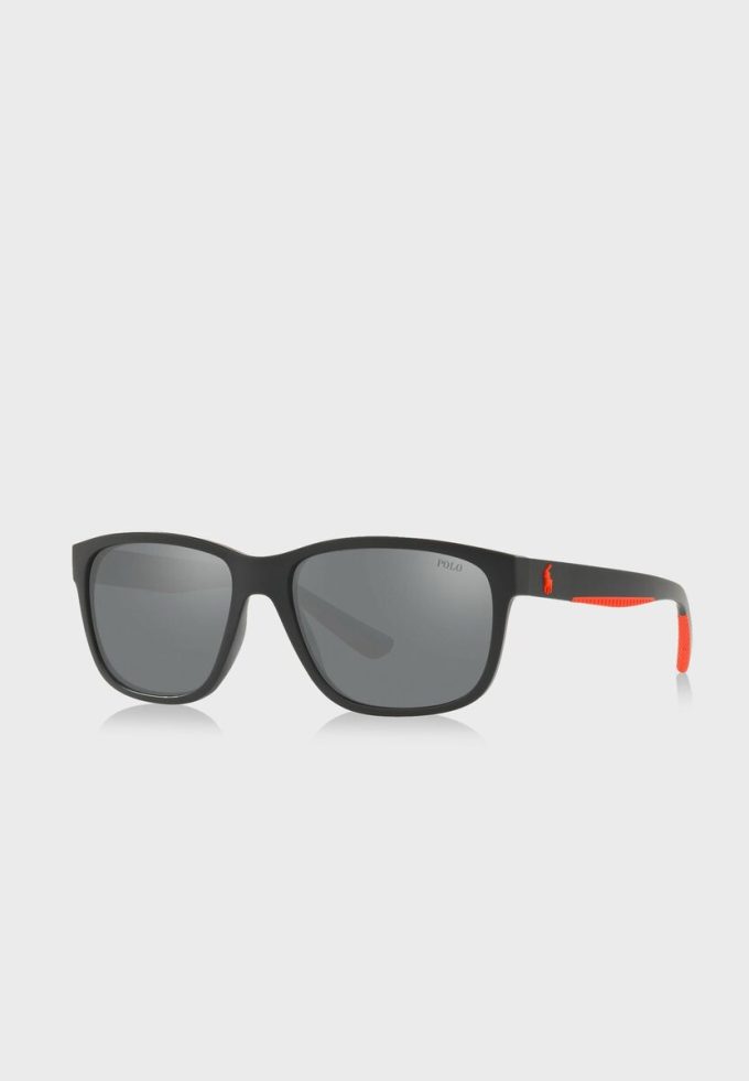 Schwarze quadratische Sonnenbrille Ralph Lauren 57326G für Herren Schwarze quadratische Sonnenbrille Ralph Lauren 57326G für Herren