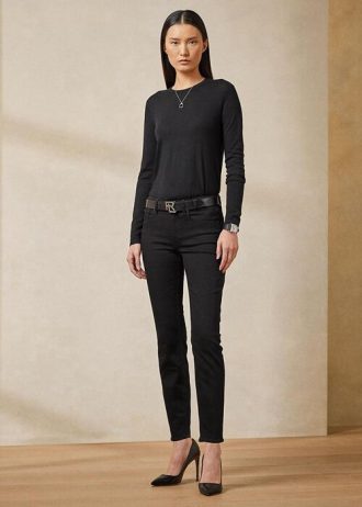 Schwarze Ralph Lauren 400 Matchstick Jeans für Damen