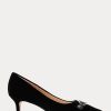 Schwarze Ralph Lauren Amory Samt-Pumps für Damen