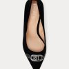Schwarze Ralph Lauren Amory Samt-Pumps für Damen