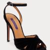 Schwarze Ralph Lauren Bacall II Samt-Pumps für Damen Schwarze Ralph Lauren Bacall II Samt-Pumps für Damen
