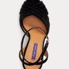 Schwarze Ralph Lauren Bacall II Samt-Pumps für Damen Schwarze Ralph Lauren Bacall II Samt-Pumps für Damen
