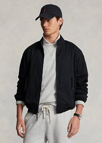 Schwarze Ralph Lauren Baumwoll-Twill-Jacken für Herren