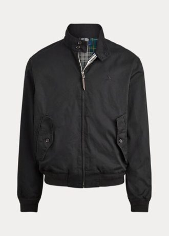 Schwarze Ralph Lauren Baumwoll-Twill-Jacken für Herren