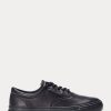 Schwarze Ralph Lauren Bryn Leder-Sneakers für Damen Schwarze Ralph Lauren Bryn Leder-Sneakers für Damen
