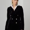 Schwarze Ralph Lauren Camden Samtjacken für Damen Schwarze Ralph Lauren Camden Samtjacken für Damen