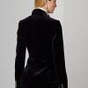 Schwarze Ralph Lauren Camden Samtjacken für Damen Schwarze Ralph Lauren Camden Samtjacken für Damen