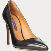 Schwarze Ralph Lauren Celia Pumps aus Kalbsleder für Damen Schwarze Ralph Lauren Celia Pumps aus Kalbsleder für Damen
