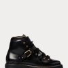 Schwarze Ralph Lauren Dimicia Welington Burnishedie Stiefel für Damen