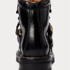 Schwarze Ralph Lauren Dimicia Welington Burnishedie Stiefel für Damen