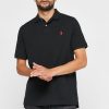 Schwarze Ralph Lauren Essential Poloshirts für Herren Schwarze Ralph Lauren Essential Poloshirts für Herren