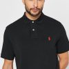 Schwarze Ralph Lauren Essential Poloshirts für Herren Schwarze Ralph Lauren Essential Poloshirts für Herren