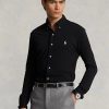 Schwarze Ralph Lauren Featherweight Mesh-Hemden für Herren Schwarze Ralph Lauren Featherweight Mesh-Hemden für Herren