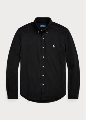 Schwarze Ralph Lauren Featherweight Mesh-Hemden für Herren