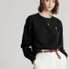 Schwarze Ralph Lauren Fleece-Pullover für Damen Schwarze Ralph Lauren Fleece-Pullover für Damen