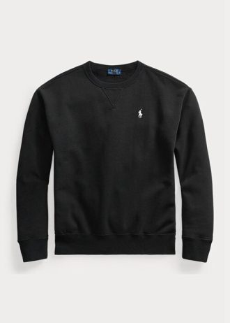 Schwarze Ralph Lauren Fleece-Pullover für Damen