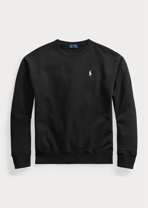 Schwarze Ralph Lauren Fleece-Pullover für Damen Schwarze Ralph Lauren Fleece-Pullover für Damen