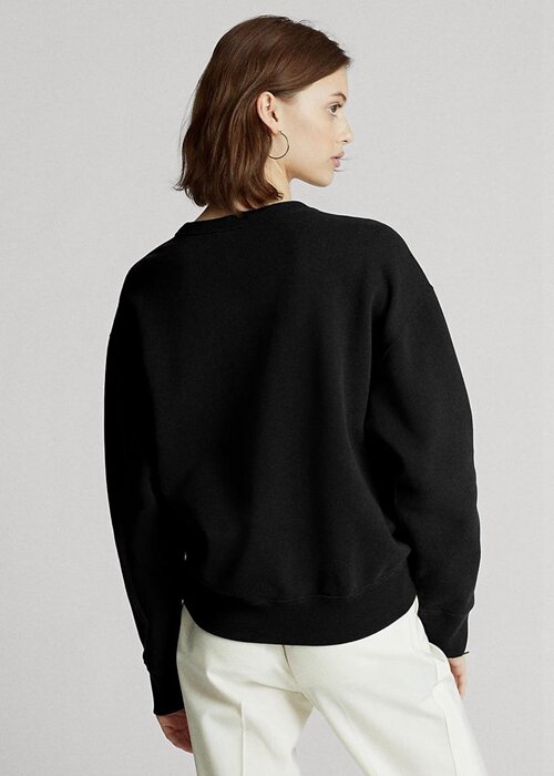 Schwarze Ralph Lauren Fleece-Pullover für Damen Schwarze Ralph Lauren Fleece-Pullover für Damen