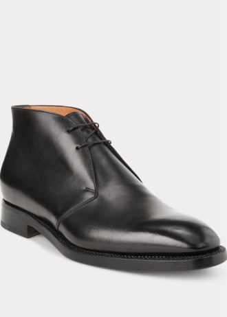 Schwarze Ralph Lauren Frasco Chelsea-Stiefel aus Kalbsleder für Herren Schwarze Ralph Lauren Frasco Chelsea-Stiefel aus Kalbsleder für Herren