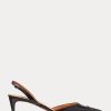 Schwarze Ralph Lauren Garland Slingback-Pumps aus Kalbsleder für Damen Schwarze Ralph Lauren Garland Slingback-Pumps aus Kalbsleder für Damen