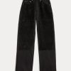 Schwarze Ralph Lauren High-Rise Cropped-Jeans mit weitem Bein für Damen Schwarze Ralph Lauren High-Rise Cropped-Jeans mit weitem Bein für Damen