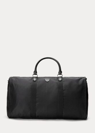 Schwarze Ralph Lauren Hybrid-Kleidertaschen mit Lederbesatz für Herren
