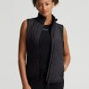 Schwarze Ralph Lauren Hybrid Performance Weste mit durchgehendem Reißverschluss für Damen Schwarze Ralph Lauren Hybrid Performance Weste mit durchgehendem Reißverschluss für Damen
