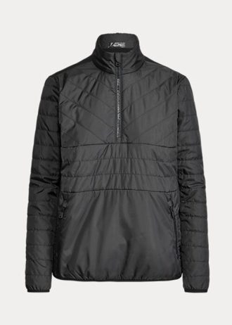 Schwarze Ralph Lauren Hybrid-Sweatshirts mit Viertelreißverschluss für Damen
