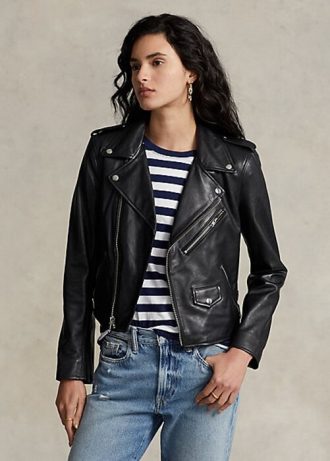 Schwarze Ralph Lauren Jacken für Damen. Diese luxuriöse Version des Polo-Mottos aus vollnarbigem, geschmeidigem Schaffell vermittelt ein urbanes Flair und einen freigeistigen Stil. Schwarze Ralph Lauren Jacken für Damen. Diese luxuriöse Version des Polo-Mottos aus vollnarbigem, geschmeidigem Schaffell vermittelt ein urbanes Flair und einen freigeistigen Stil.