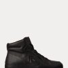 Schwarze Ralph Lauren Jaemyn High-Top-Sneakers aus Kalbsleder für Damen Schwarze Ralph Lauren Jaemyn High-Top-Sneakers aus Kalbsleder für Damen